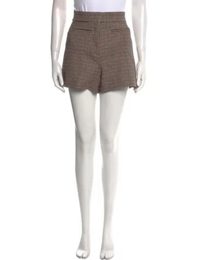 Pre-owned Sandro Virgin Wool Mini Shorts In Brown