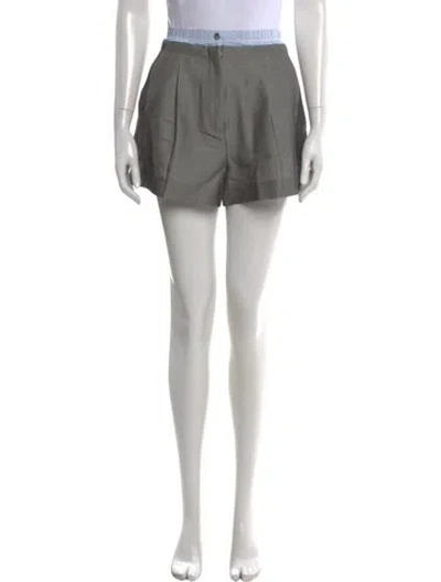 Pre-owned Sandro Virgin Wool Mini Shorts In Gray