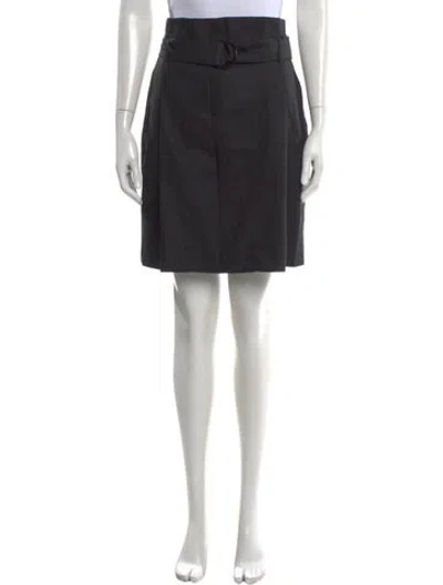 Pre-owned Sandro Virgin Wool Mini Skirt In Black