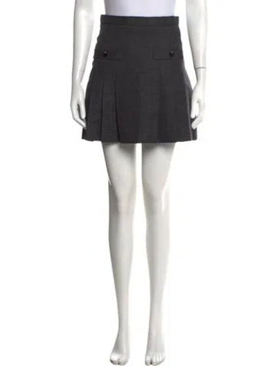 Pre-owned Sandro Virgin Wool Mini Skirt In Brown