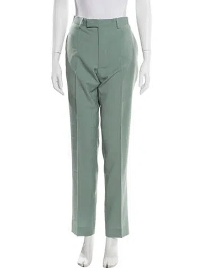 Pre-owned Sandro Virgin Wool Pants In Green