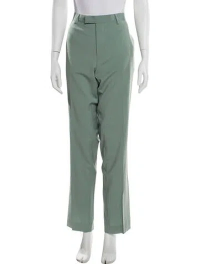 Pre-owned Sandro Virgin Wool Pants In Green