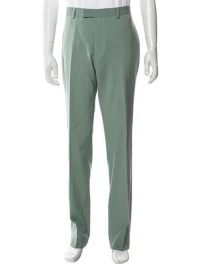 Pre-owned Sandro Virgin Wool Pants In Green