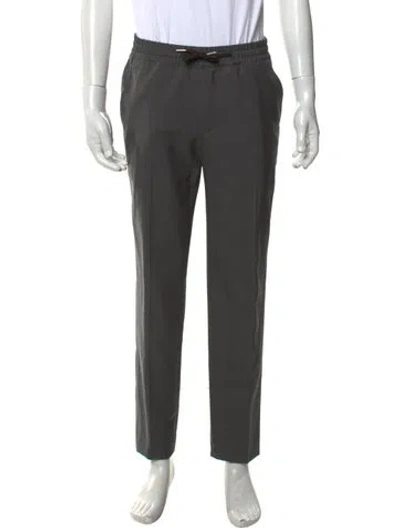 Pre-owned Sandro Virgin Wool Pants In Grey