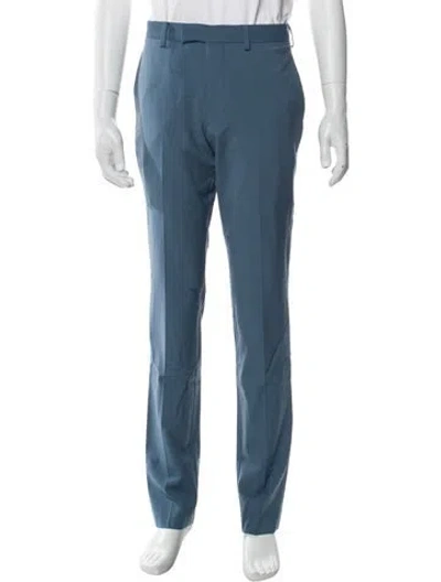 Pre-owned Sandro Virgin Wool Pants W/ Tags In Blue