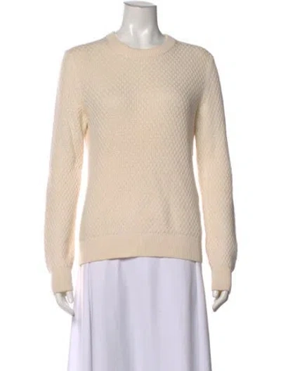 Pre-owned Sandro Virgin Wool Patterned Sweater In Neutrals