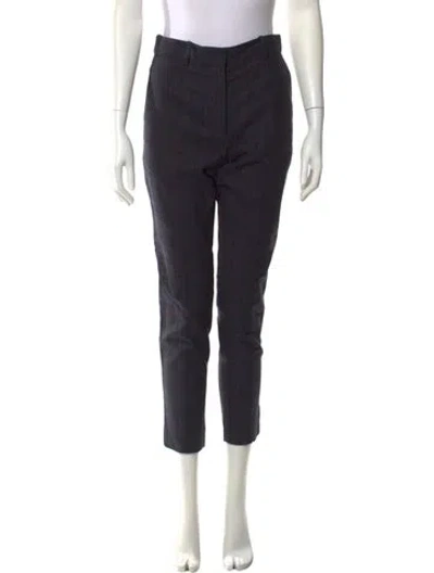 Pre-owned Sandro Virgin Wool Straight Leg Pants In Gray