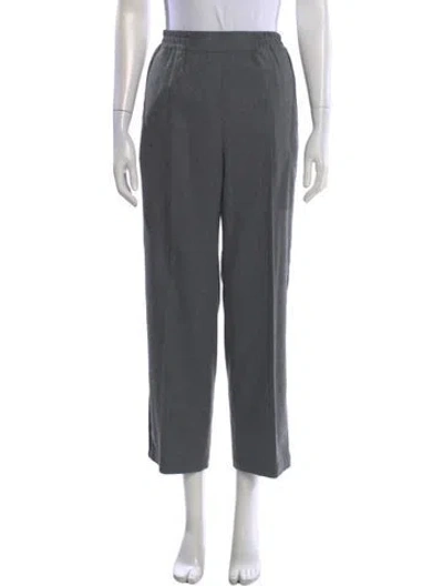 Pre-owned Sandro Virgin Wool Straight Leg Pants In Gray
