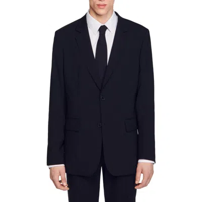 SANDRO SANDRO VIRGIN WOOL SUIT JACKET