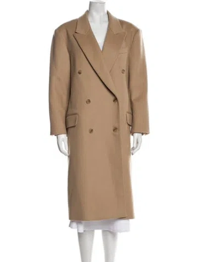 Pre-owned Sandro Virgin Wool Trench Coat In Neutral