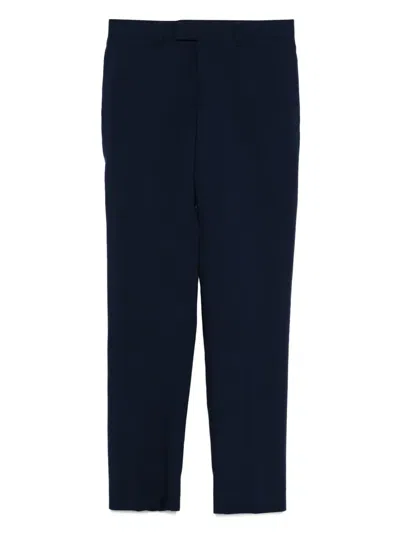 Sandro Virgin-wool Trousers In Blue