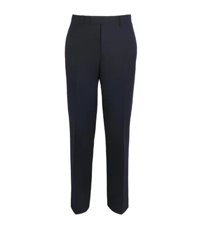 Sandro Virgin Wool Trousers In Blue