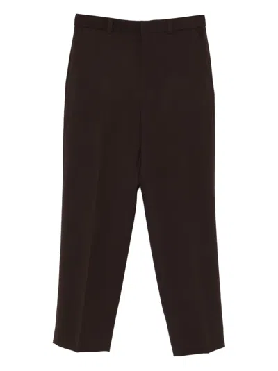 Sandro Virgin-wool Trousers In Brown