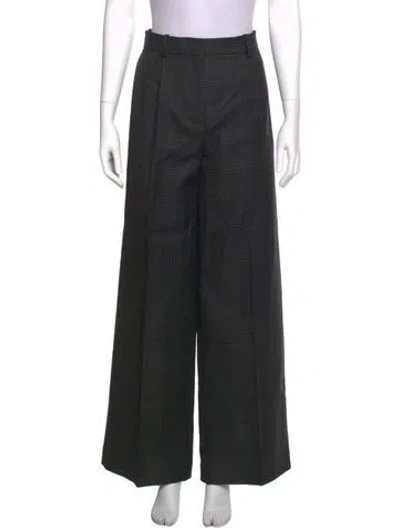 Pre-owned Sandro Virgin Wool Wide Leg Pants W/ Tags In Blue
