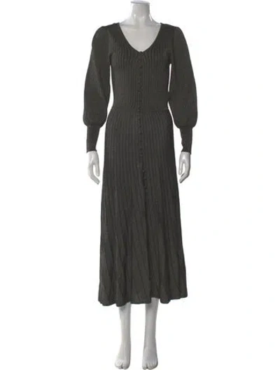 Pre-owned Sandro V-neck Long Dress
