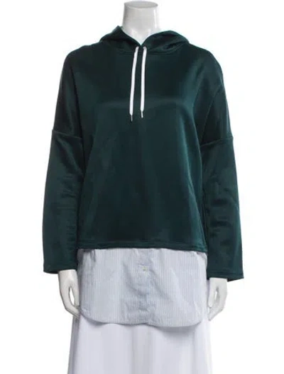 Pre-owned Sandro V-neck Long Sleeve Sweatshirt In Blue