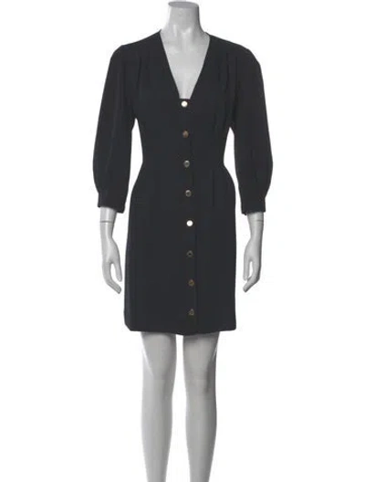 Pre-owned Sandro V-neck Mini Dress In Multi