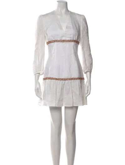Pre-owned Sandro V-neck Mini Dress In Multi
