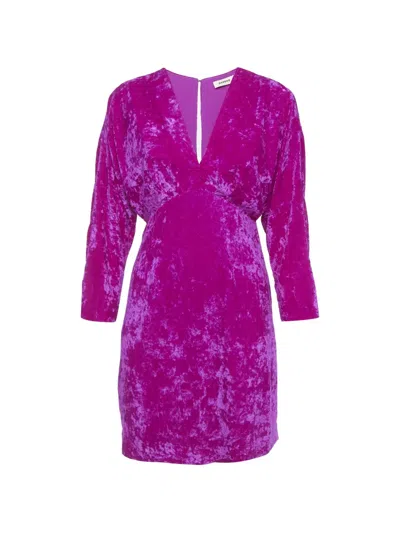 Pre-owned Sandro V-neck Mini Dress In Pink