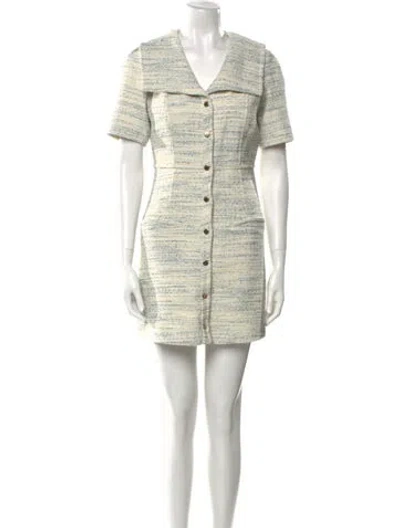 Pre-owned Sandro V-neck Mini Dress W/ Tags In Multi