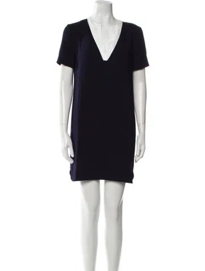 Pre-owned Sandro V-neck Mini Dress W/ Tags In Multi