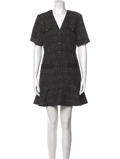 Pre-owned Sandro V-neck Mini Dress W/ Tags In Multi