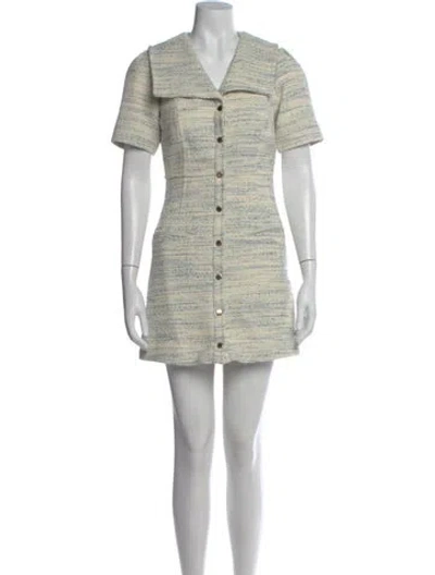 Pre-owned Sandro V-neck Mini Dress W/ Tags In Multi