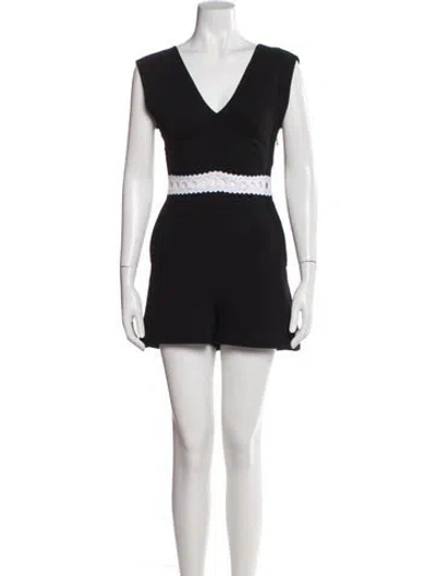 Pre-owned Sandro V-neck Romper In Blue