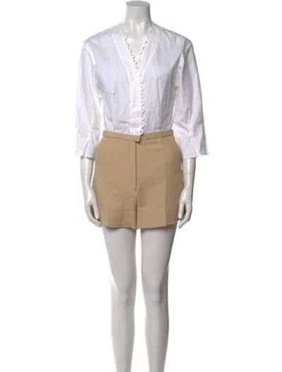 Pre-owned Sandro V-neck Romper In Neutral