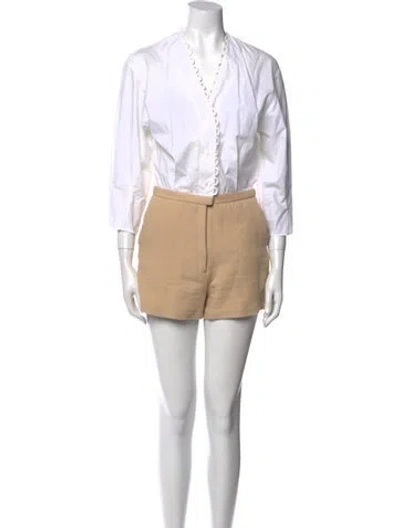 Pre-owned Sandro V-neck Romper In White