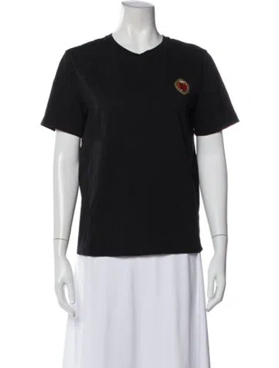 Pre-owned Sandro V-neck Short Sleeve T-shirt In Multi