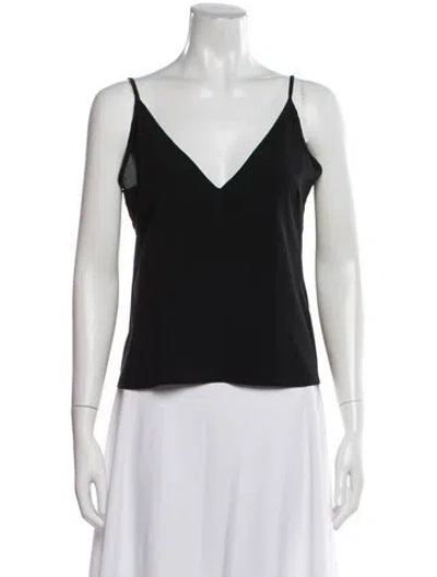 Pre-owned Sandro V-neck Sleeveless Top In Blue