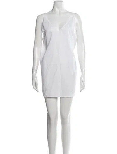 Pre-owned Sandro V-neck Sleeveless Top In White