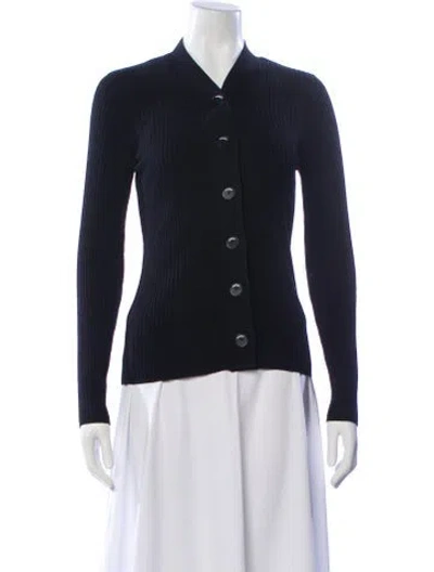 Pre-owned Sandro V-neck Sweater In Black