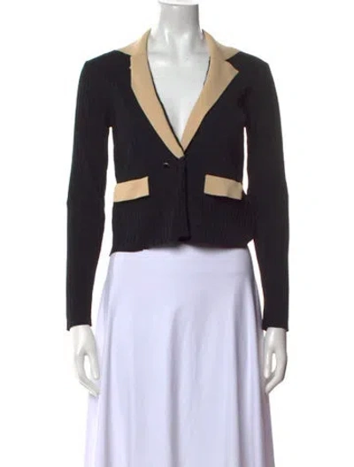 Pre-owned Sandro V-neck Sweater In Black