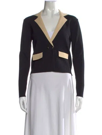 Pre-owned Sandro V-neck Sweater In Black