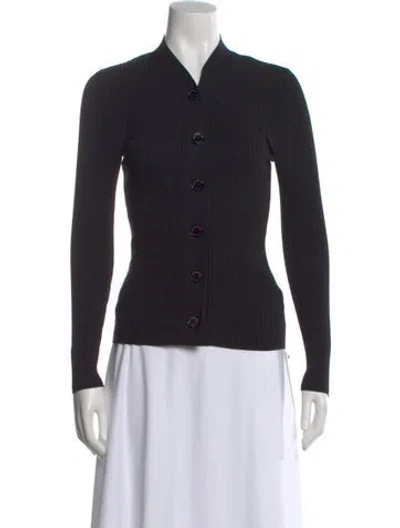 Pre-owned Sandro V-neck Sweater In Black