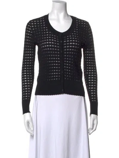 Pre-owned Sandro V-neck Sweater In Black