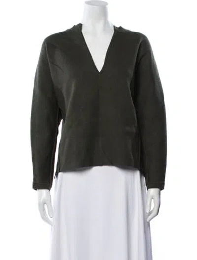 Pre-owned Sandro V-neck Sweater In Black