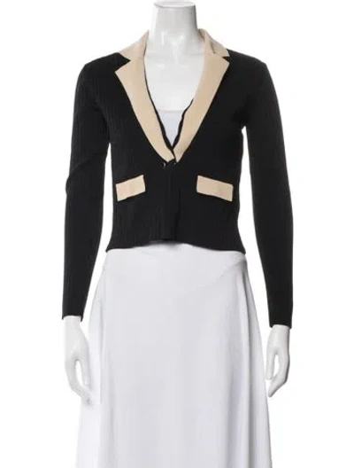 Pre-owned Sandro V-neck Sweater In Black