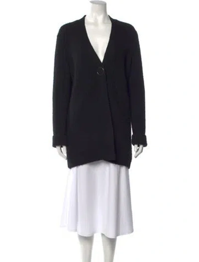 Pre-owned Sandro V-neck Sweater In Black