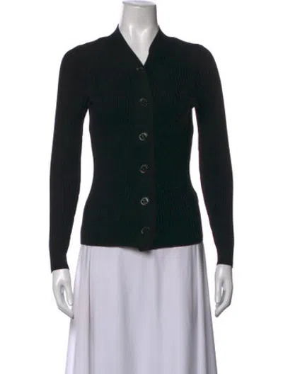 Pre-owned Sandro V-neck Sweater In Black