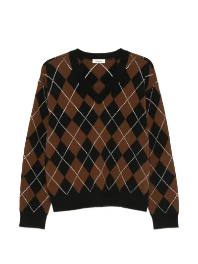 Sandro V-neck Sweater In Brown