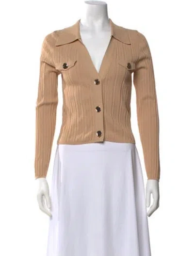 Pre-owned Sandro V-neck Sweater In Neutrals