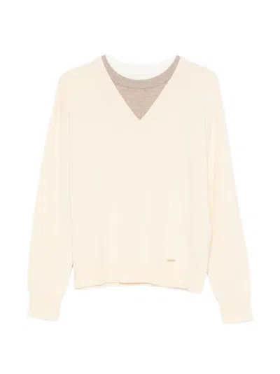 Sandro V-neck Sweater In Neutral