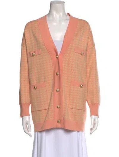 Pre-owned Sandro V-neck Sweater In Orange