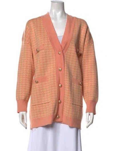 Pre-owned Sandro V-neck Sweater In Orange