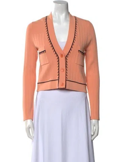 Pre-owned Sandro V-neck Sweater In Pink