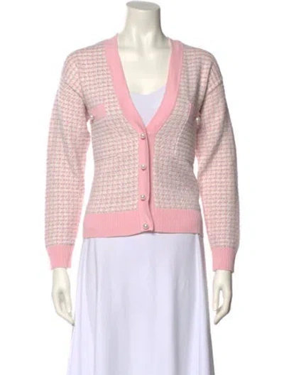 Pre-owned Sandro V-neck Sweater In Pink