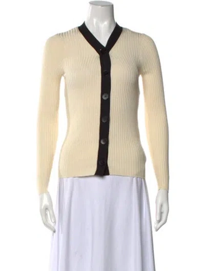 Pre-owned Sandro V-neck Sweater W/ Tags In Neutrals